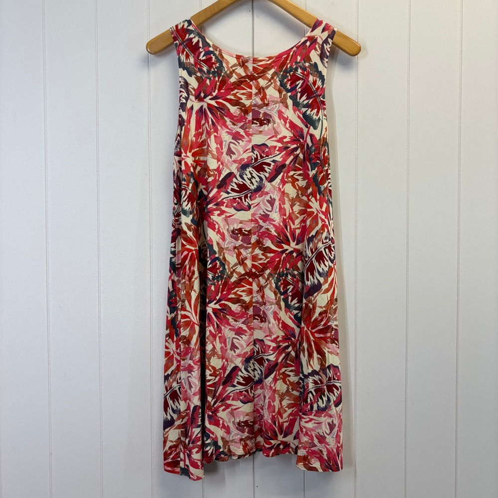 Salaam Women Boho Tropical Sleeveless Sun Dress M Resort Beachy Vacation USA